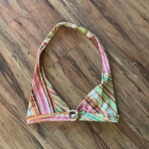 Frankie’s Bikinis bathing suit halter top, size medium